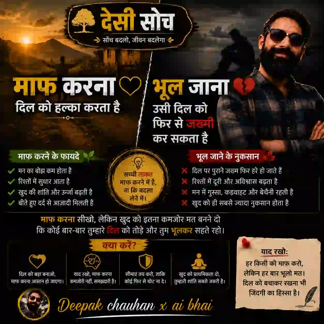 माफ करना vs भूल जाना 