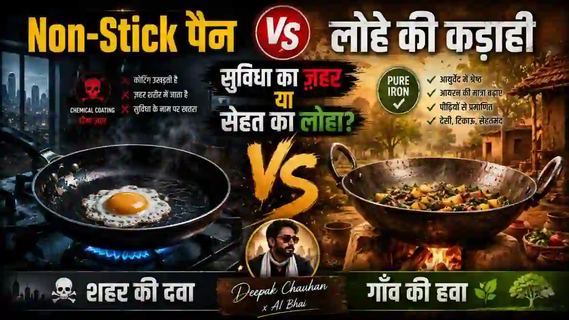Non-Stick पैन vs लोहे की कड़ाही