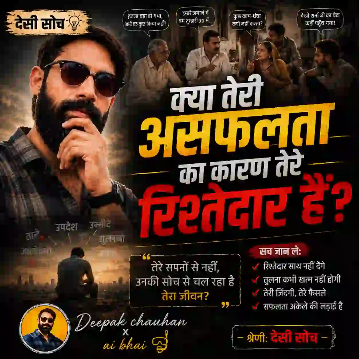 तेरे असफलता के कारण कौन हैँ 